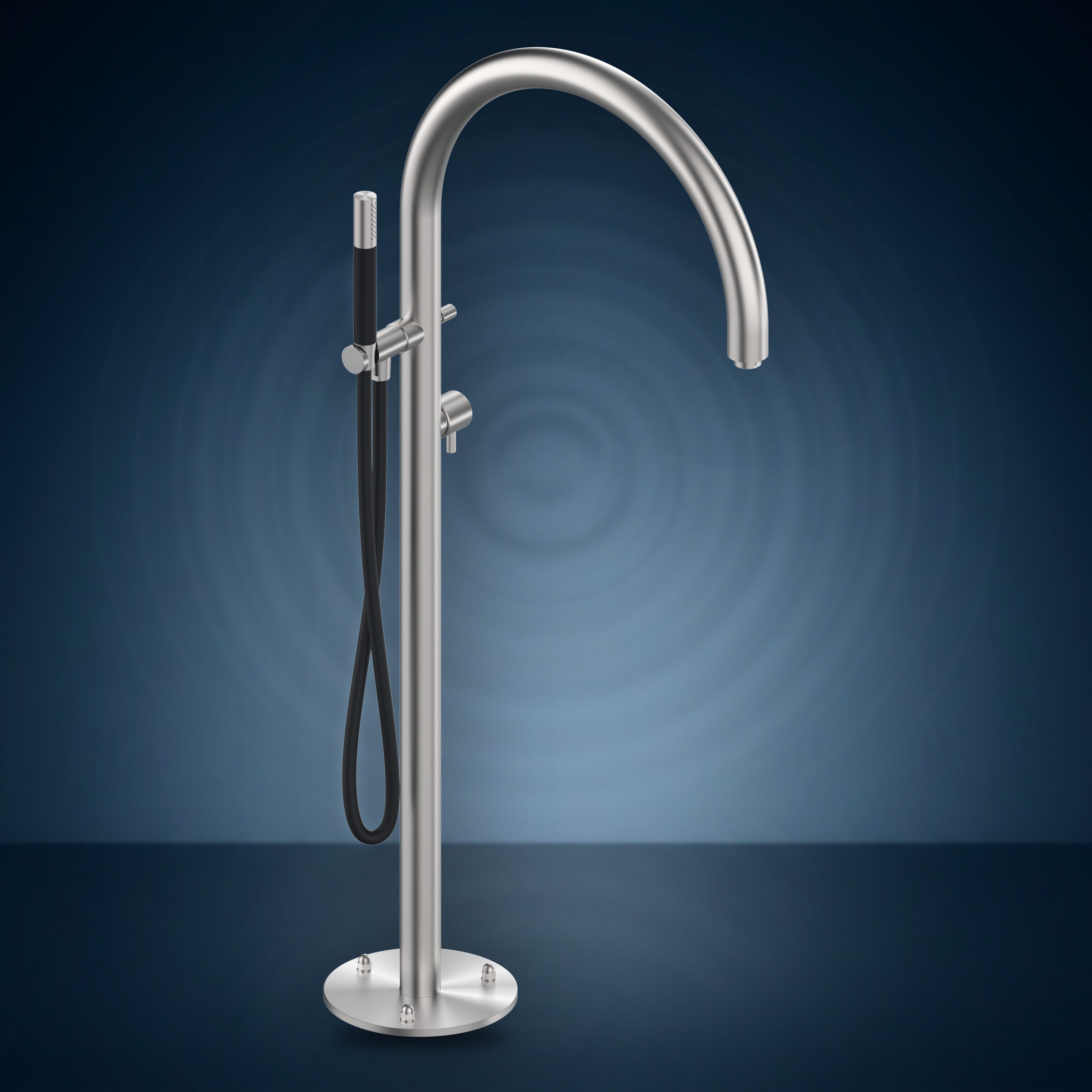 Colonna per vasca con rubinetto d'arresto e doccetta C40V.E, collezione Origo