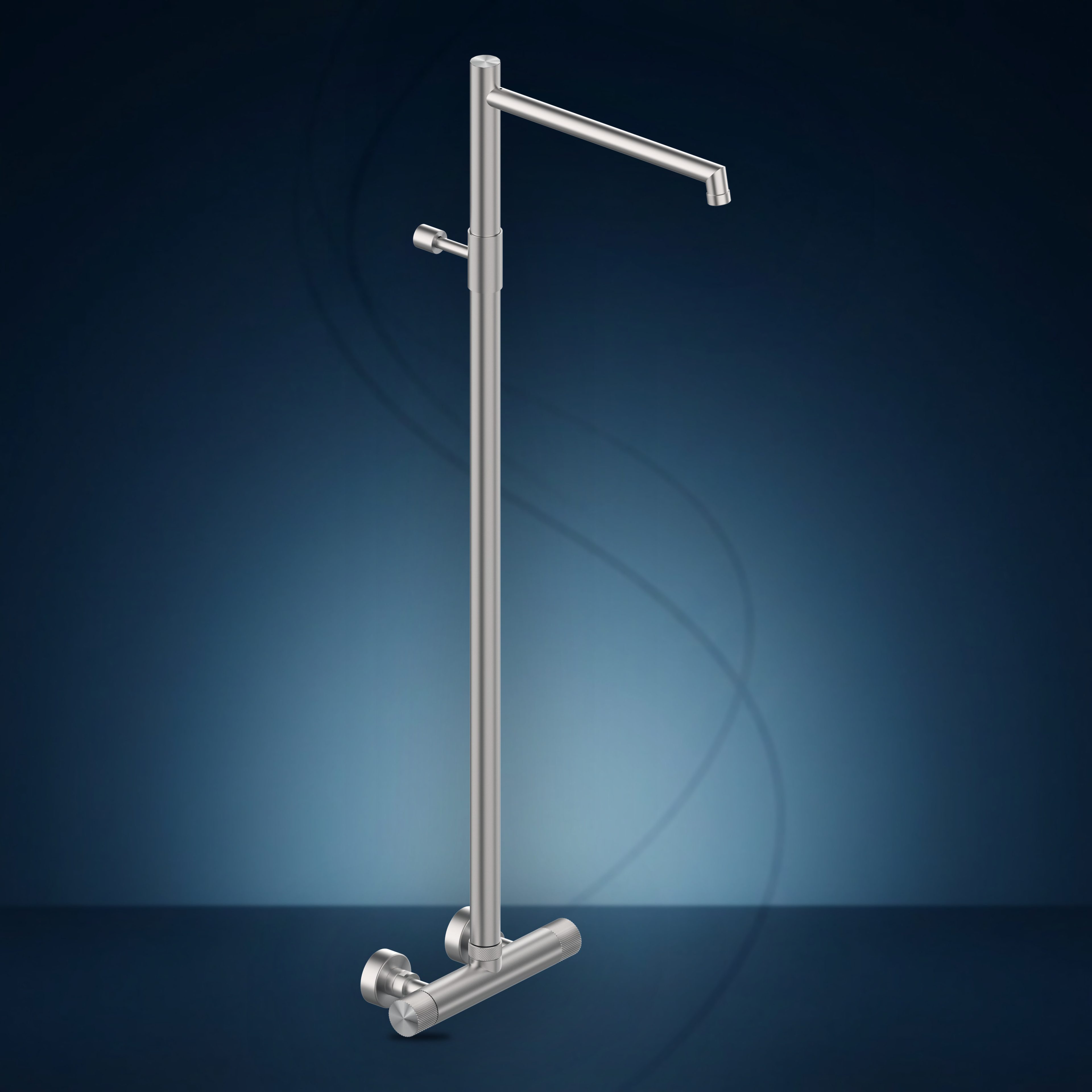Gruppo esterno con colonna doccia e soffione incassato W564, collezione Flamingo
