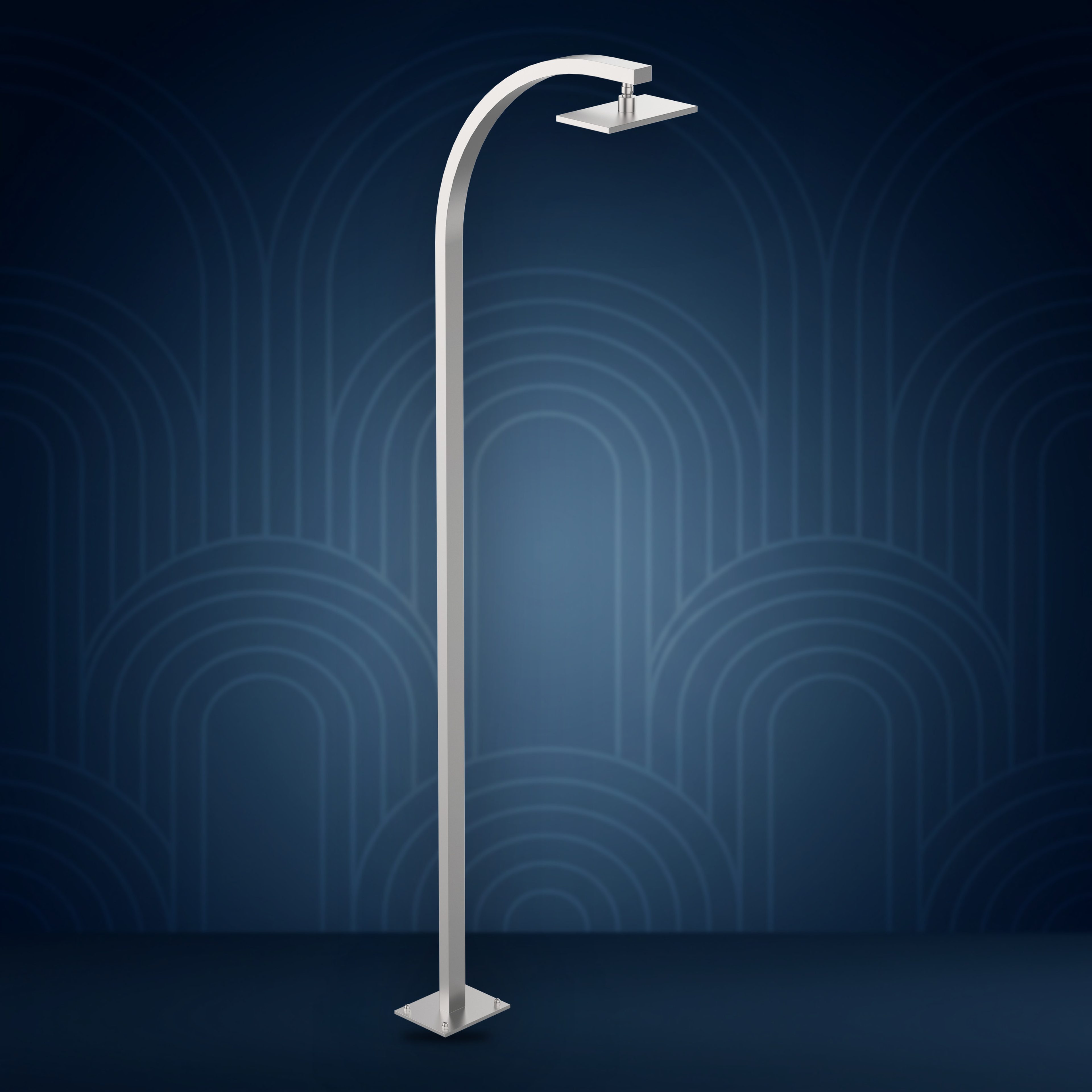 Colonna doccia con soffione soffione S09 250x140 mm per comando remoto Q53.RC, collezione Arko