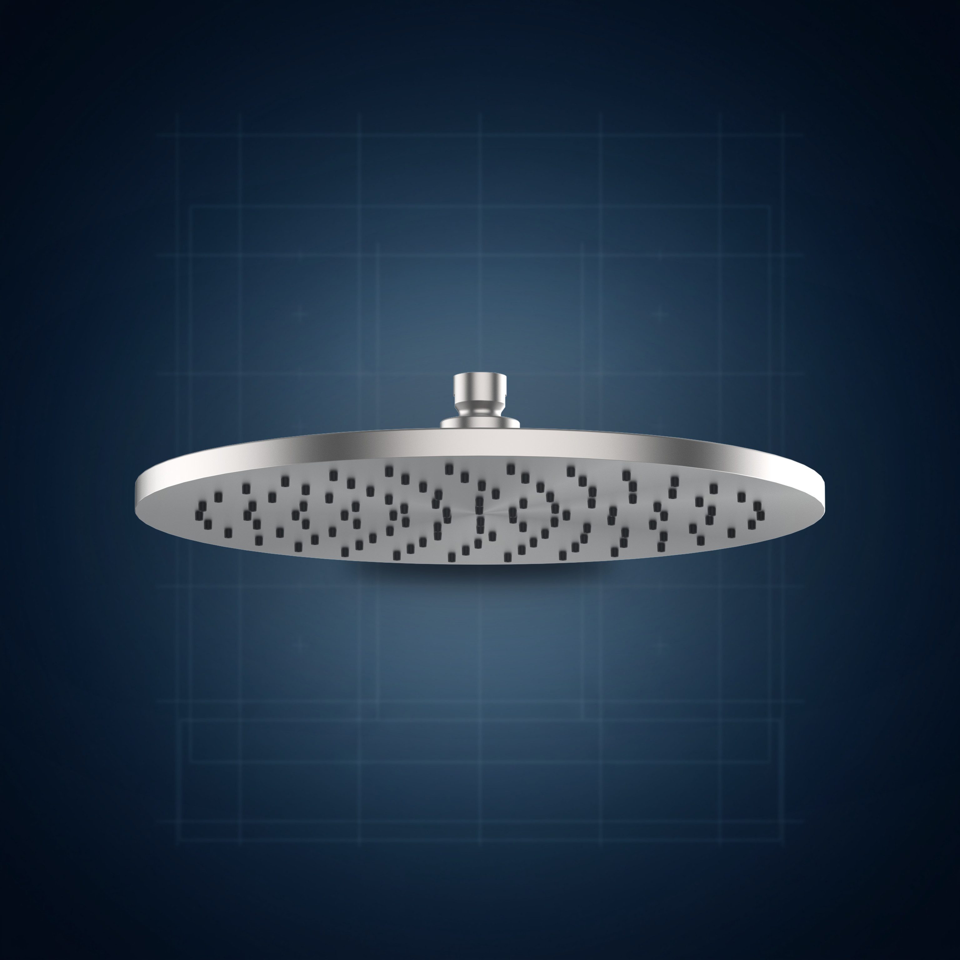 Soffione anticalcare Ø300 mm, acciaio inox AISI 316 S10, collezione Componenti doccia