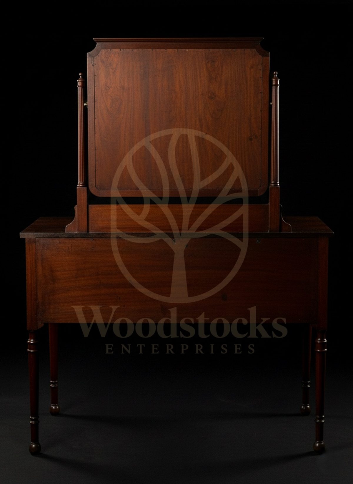 Luxury Teak Devonshire Georgian Swing-Glass Dressing Stand, Saharanpur, view 4