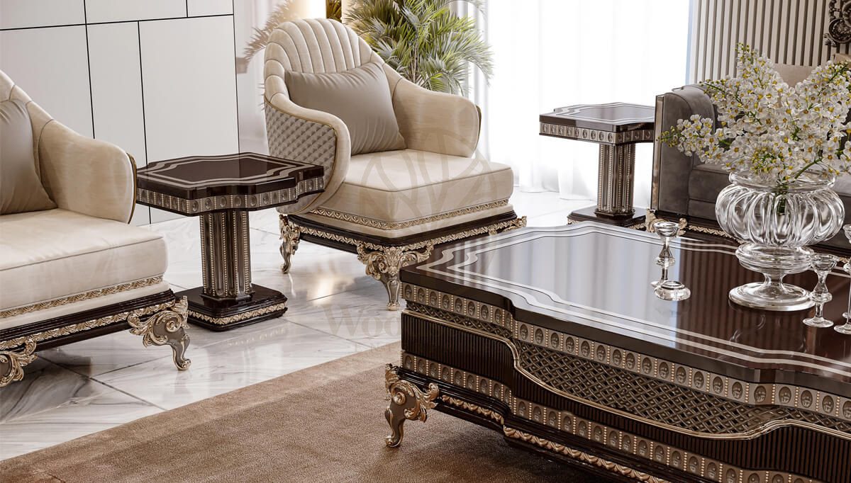 Royal Lotus Hand Carved Teak Sofa Set, Saharanpur, view 5