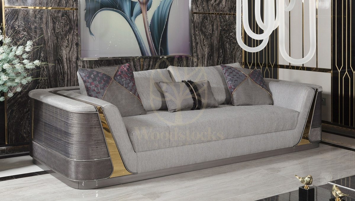 Luxury Ikonas Handcrafted Teak Sofa Set, Saharanpur, view 4
