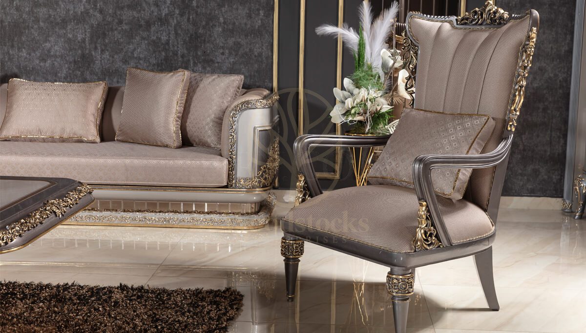 Royal Salerno Hand Carved Teak Sofa Set, Saharanpur, view 3