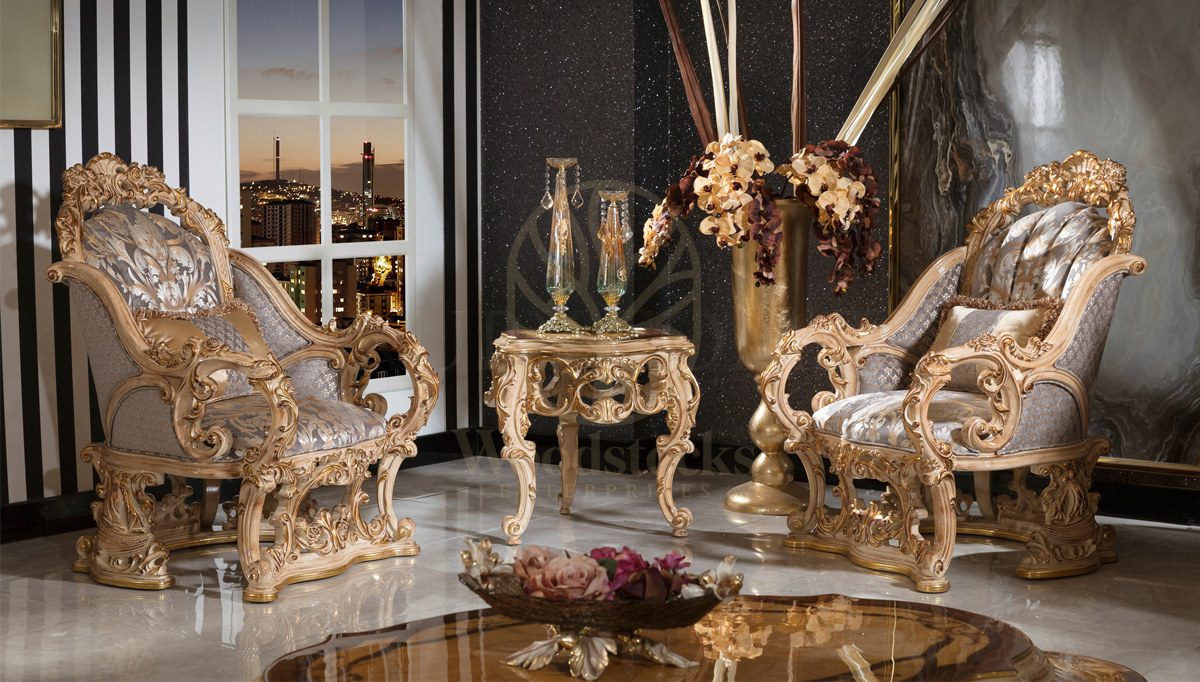 Royal Firuze Hand Carved Teak Sofa Set, Saharanpur, view 8