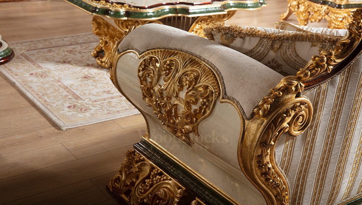 Royal Milano Hand Carved Teak Sofa Set, Saharanpur, view 6