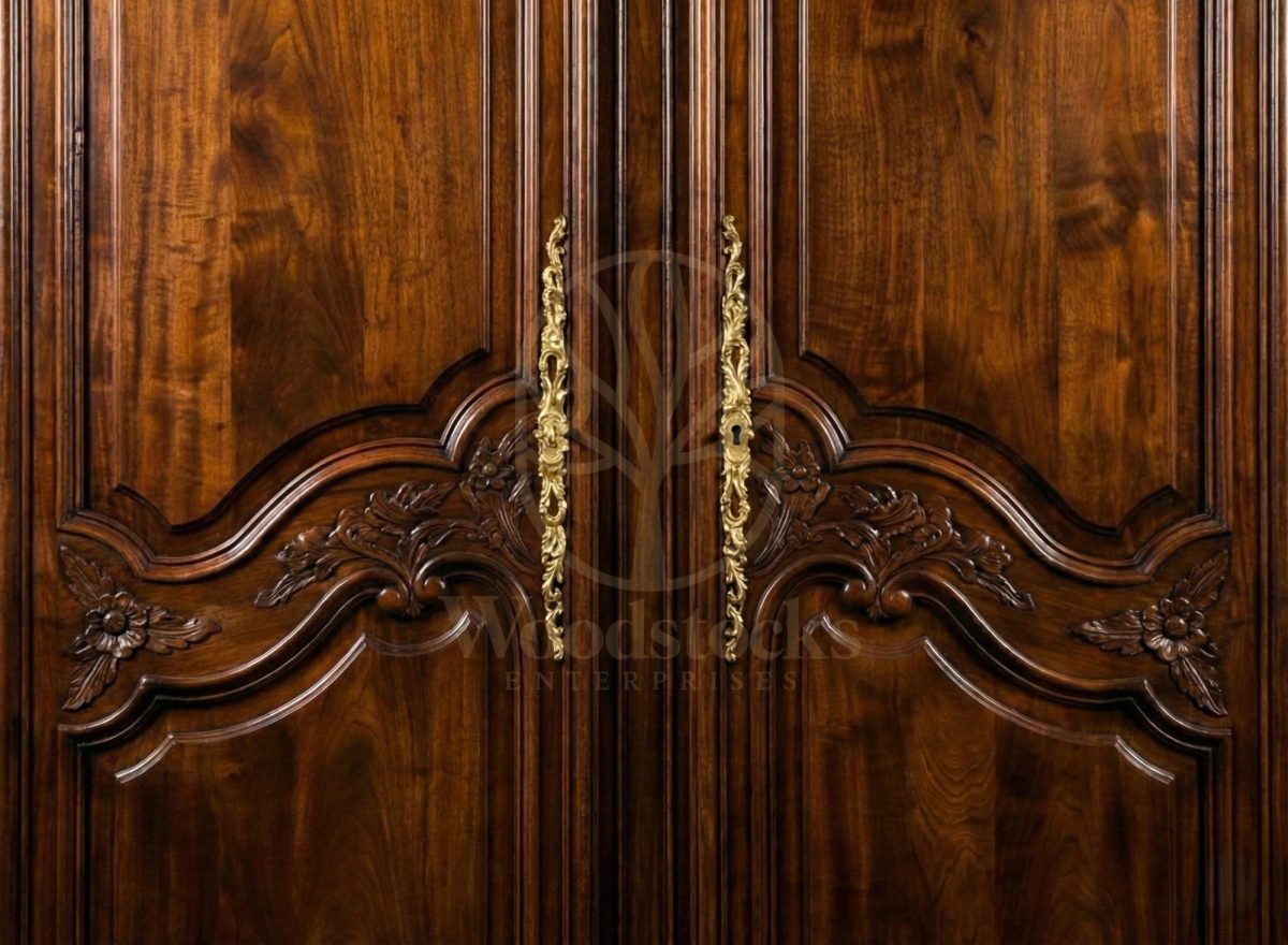Royal Teak Château de Blois Beribboned Armoire, Saharanpur, view 3