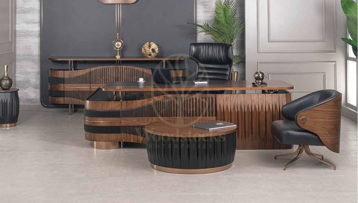 Luxury Renata Handcrafted Teak Office Table, Saharanpur, view 2