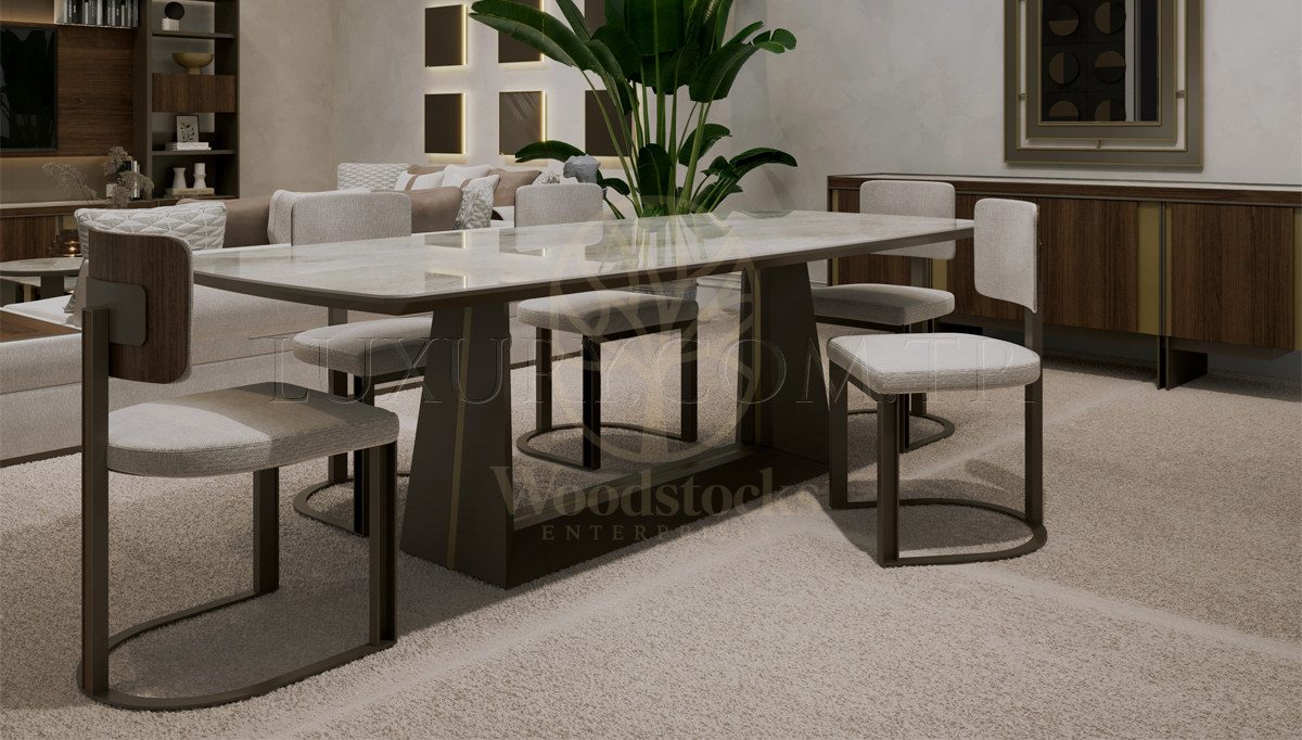 Luxury Natura Handcrafted Teak Dining Table Set, Saharanpur, view 2
