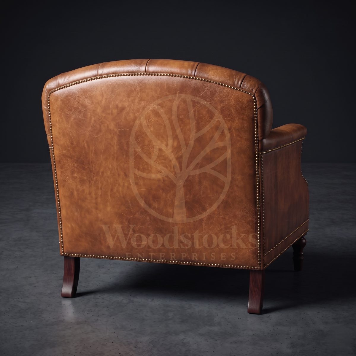 Luxury Teak Highland Lodge Leather Armchair, Saharanpur, view 3