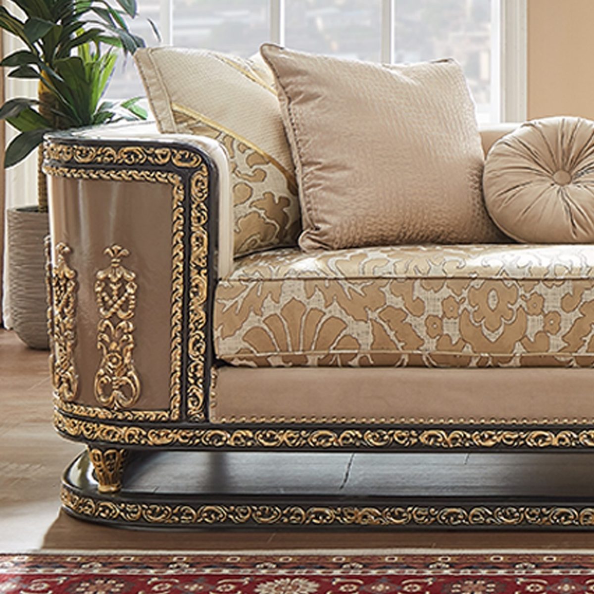 WSE High Quality Teak Wood Cabriole Sofa Set, Sofa Set