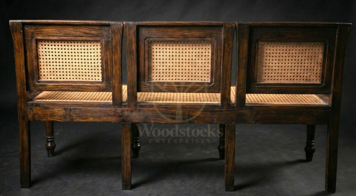Luxury Teak Duncan Colonial Hall Bench, Saharanpur, view 5