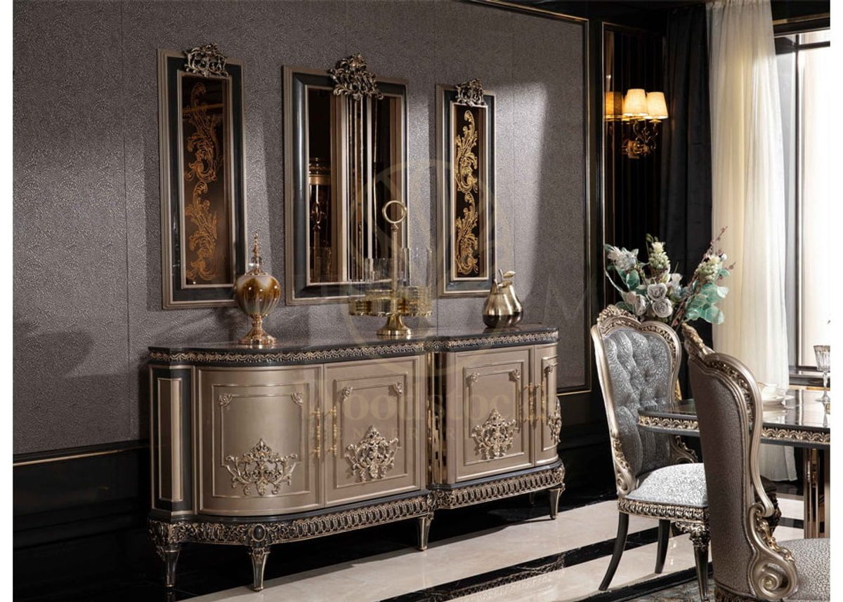 Royal Dominika Hand Carved Teak Dining Table Set, Saharanpur, view 7