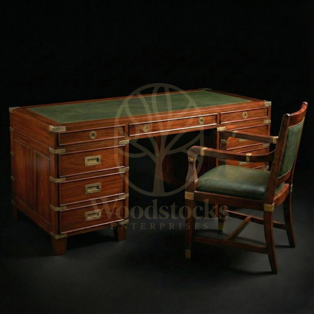 Luxury Teak Admiralty Campaign Writing Suite, Saharanpur, Office & Study Table