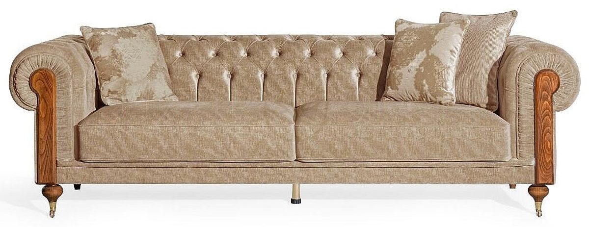 Royal Elite Chesterfield Hand Carved Teak Sofa Set, Saharanpur, view 3