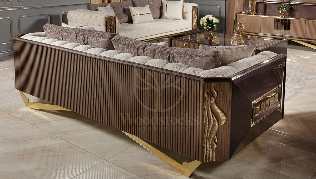 Luxury Valentin Handcrafted Teak Sofa Set, Saharanpur, view 3