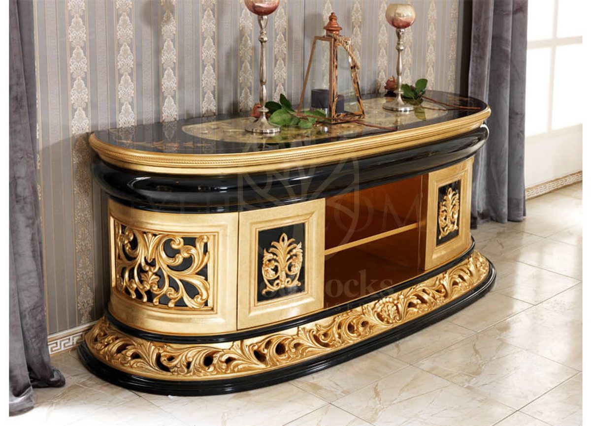 Royal Harzemsah Black Hand Carved Teak Dining Table Set, Saharanpur, view 9