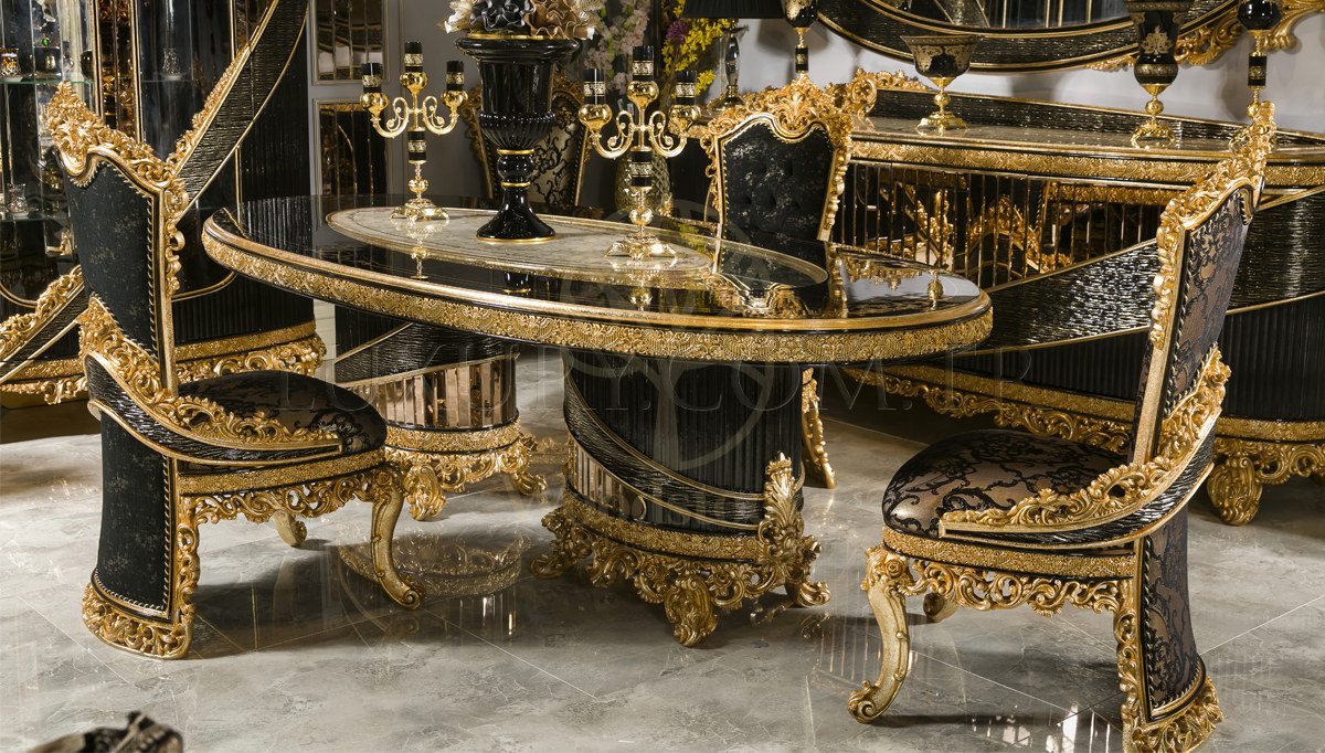 Royal Grande Hand Carved Teak Dining Table Set, Saharanpur, view 3