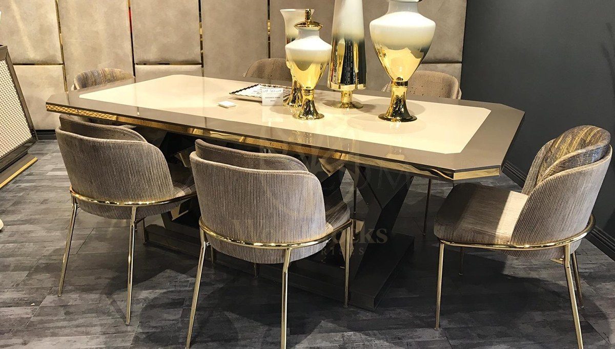 Luxury Modera Handcrafted Teak Dining Table Set, Saharanpur, view 6