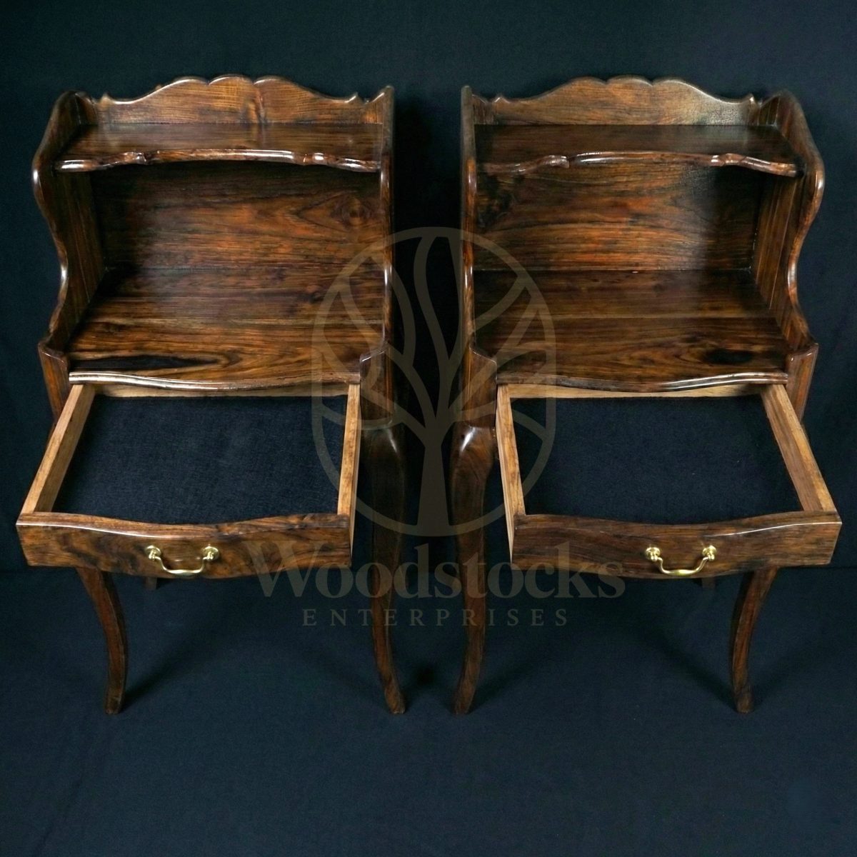Royal Teak Rouen Provincial Bedside Cabinets, Saharanpur, view 3