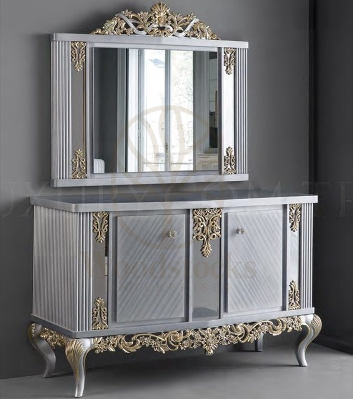Royal Enna Hand Carved Teak Dressing Table, Saharanpur, Dressing Table