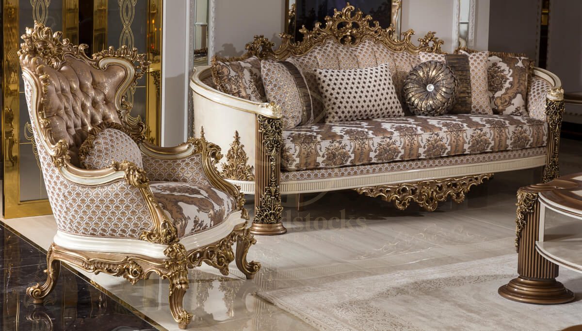 Royal Beril Hand Carved Teak Sofa Set, Saharanpur, view 8