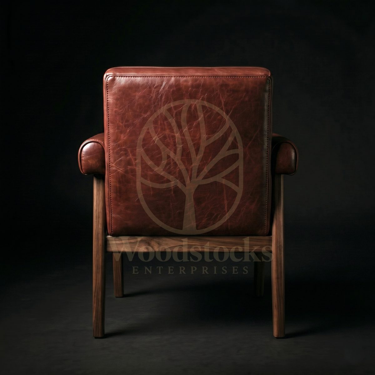 Luxury Teak PJ Modernist Leather Armchair, Saharanpur, view 4