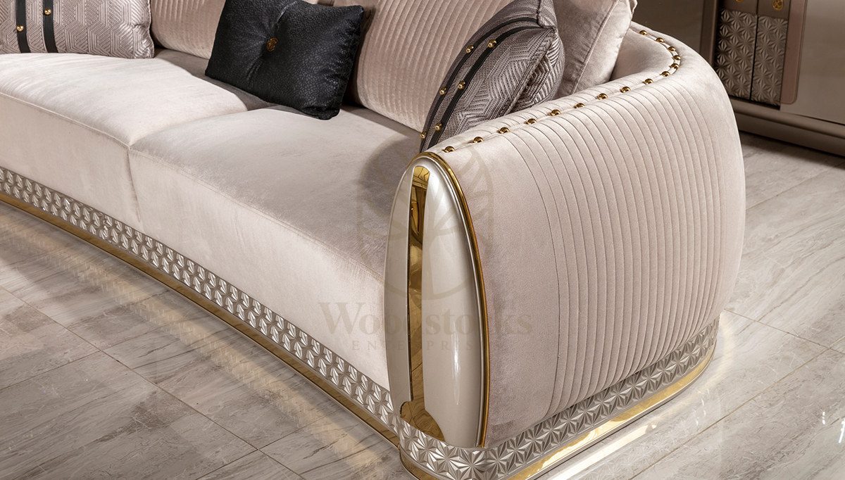 Luxury Tortona Handcrafted Teak Sofa Set, Saharanpur, view 6