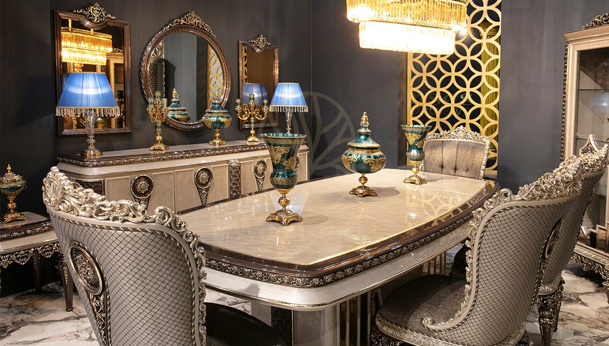 Royal Bolonya Hand Carved Teak Dining Table Set, Saharanpur, view 7