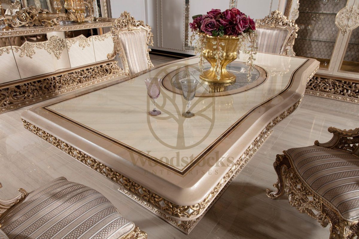 Teak Sovereign Light Brown and Gold Dining Set, view 4