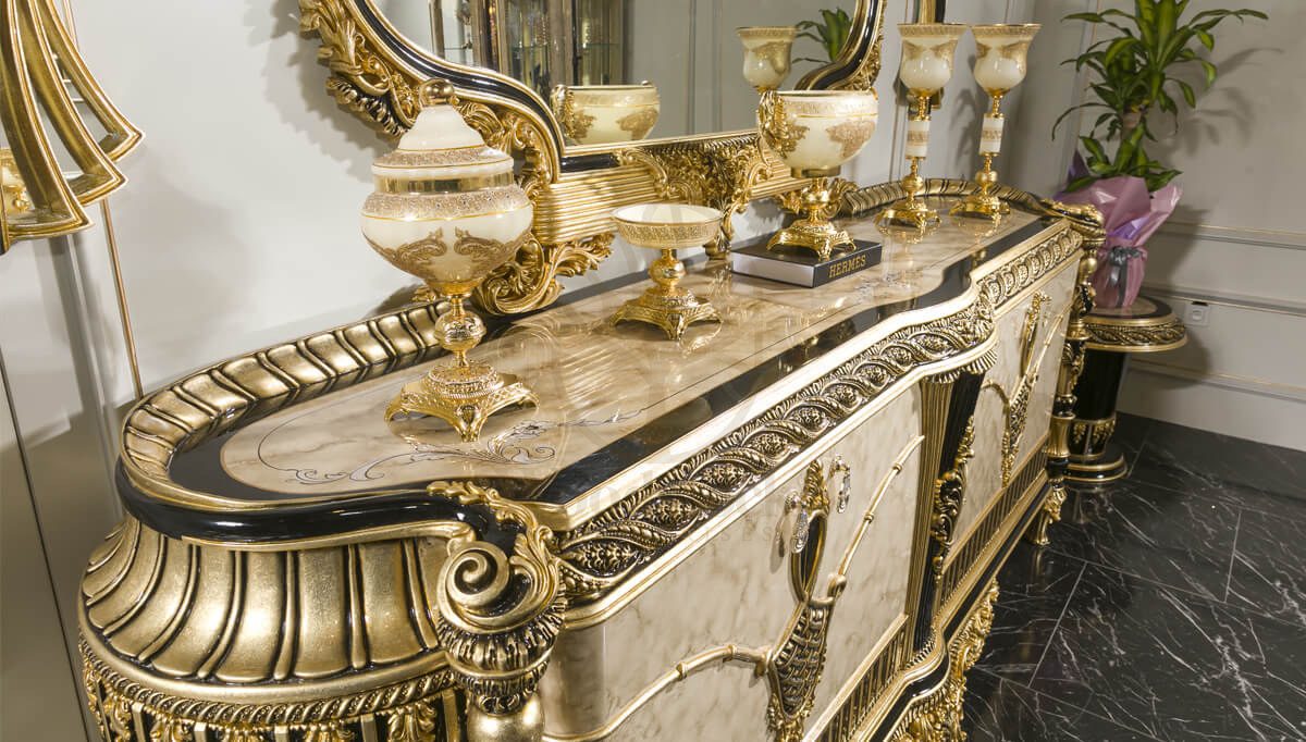 Royal Anemon Hand Carved Teak Dining Table Set, Saharanpur, view 10