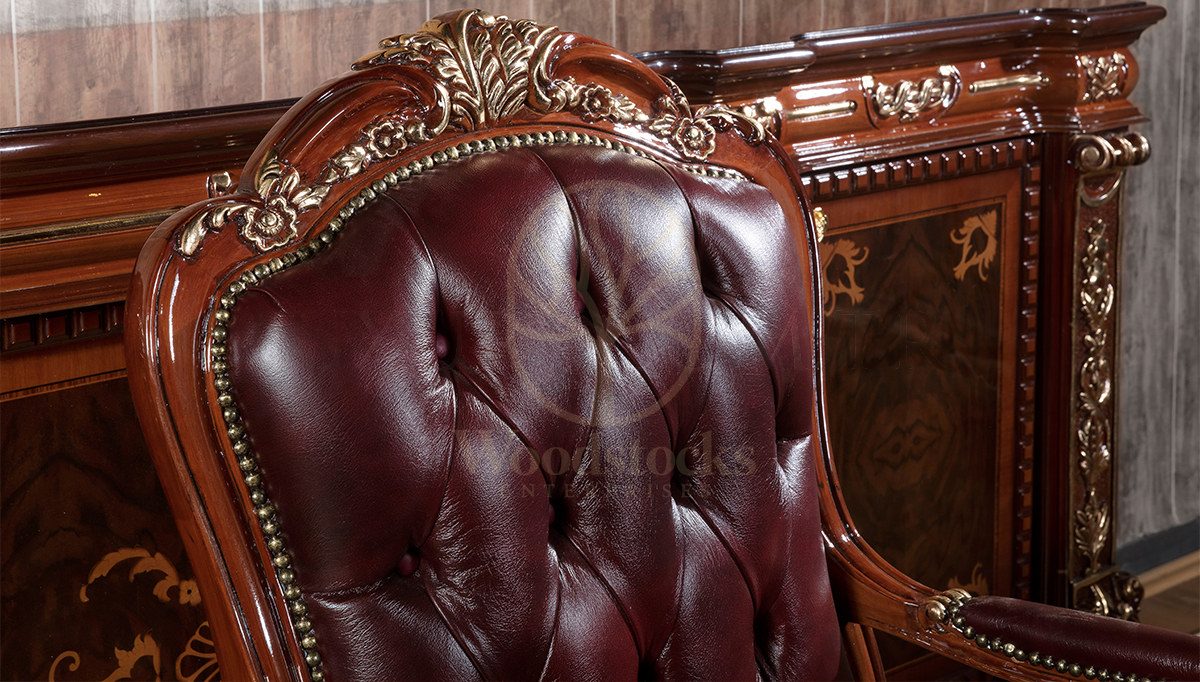 Royal Saray Hand Carved Teak Office Table, Saharanpur, view 4