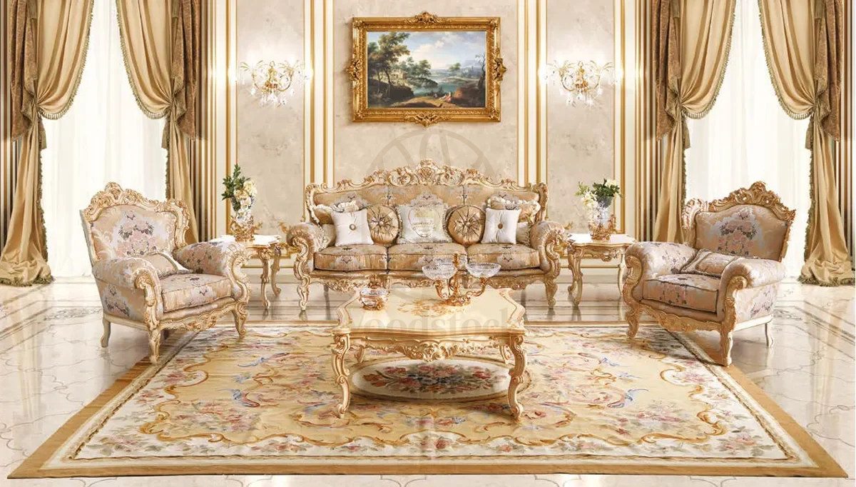 Royal Libya Majlis Hand Carved Teak Sofa Set, Saharanpur, view 5