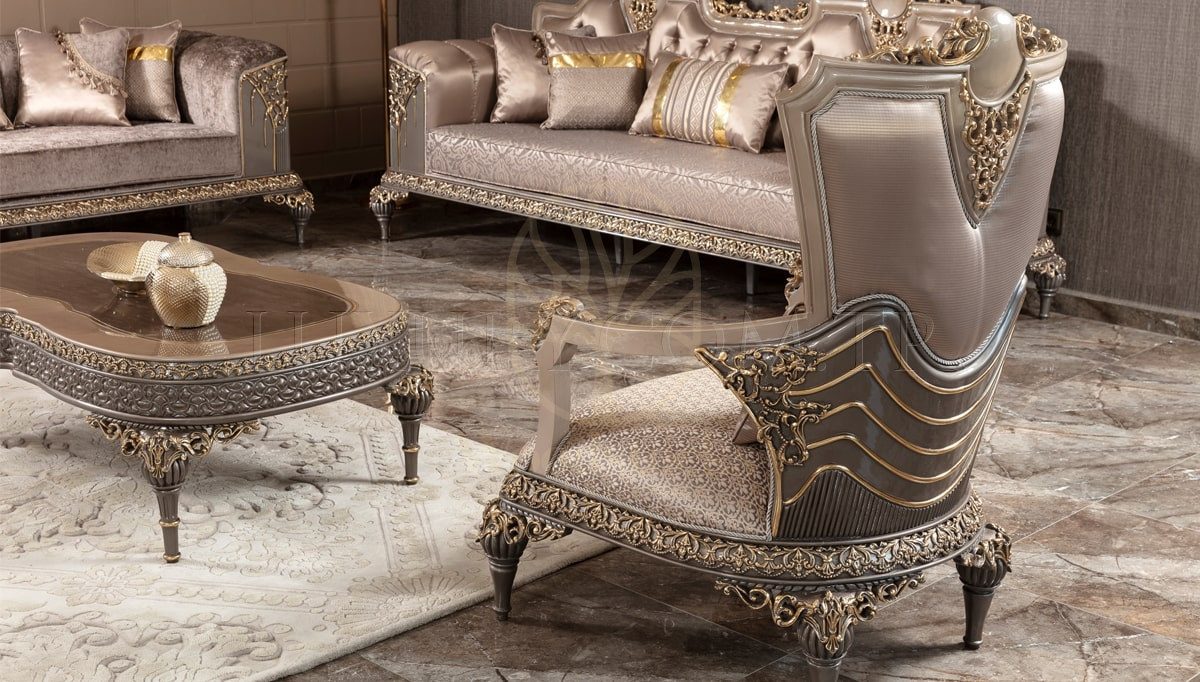 Royal Valena Hand Carved Teak Sofa Set, Saharanpur, view 6