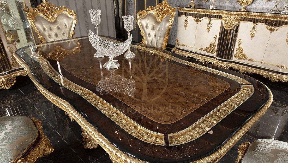 Royal Payitaht Hand Carved Teak Dining Table Set, Saharanpur, view 10