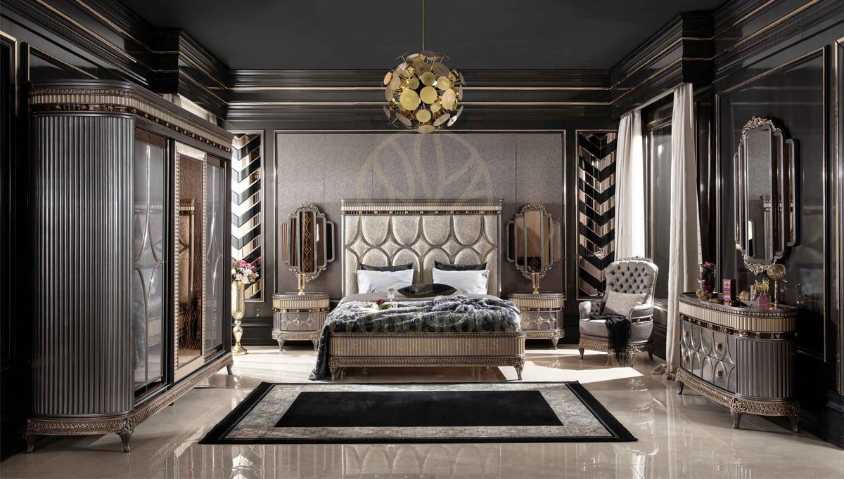 Royal Jersey Grey Hand Carved Teak King Size Bed, Saharanpur, King Size Bed