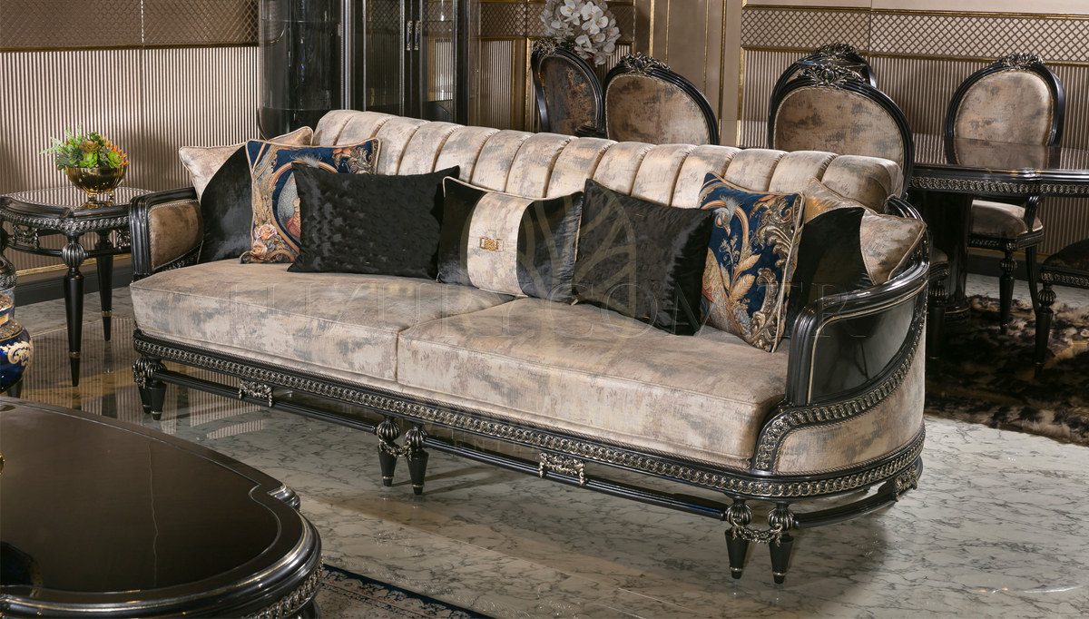 Royal Basel Hand Carved Teak Sofa Set, Saharanpur, view 2