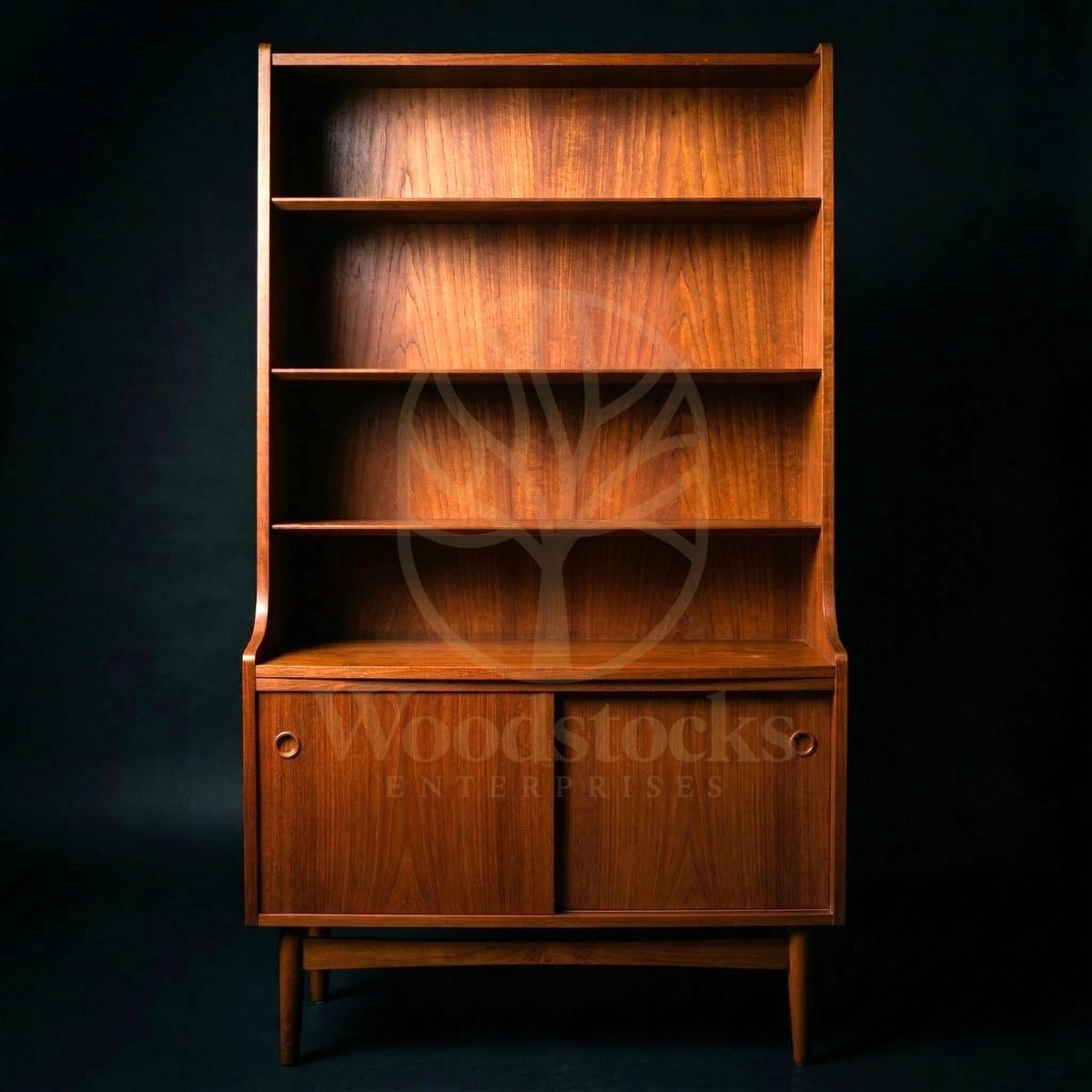 Luxury Teak Aarhus Danish Modern Bookcase, Saharanpur, alternate view