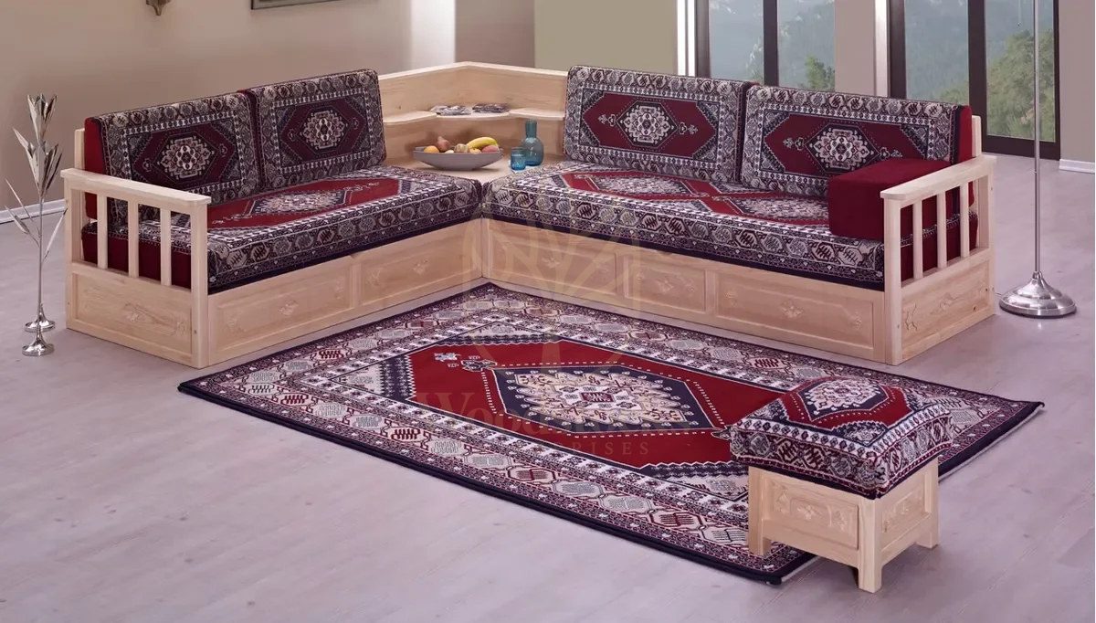 Royal Inci Hand Carved Teak Sofa Set, Saharanpur, view 6