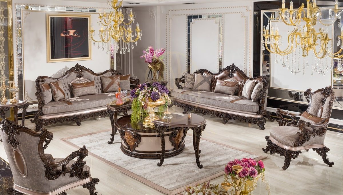 Royal Doyle Hand Carved Teak Sofa Set, Saharanpur, Sofa Set