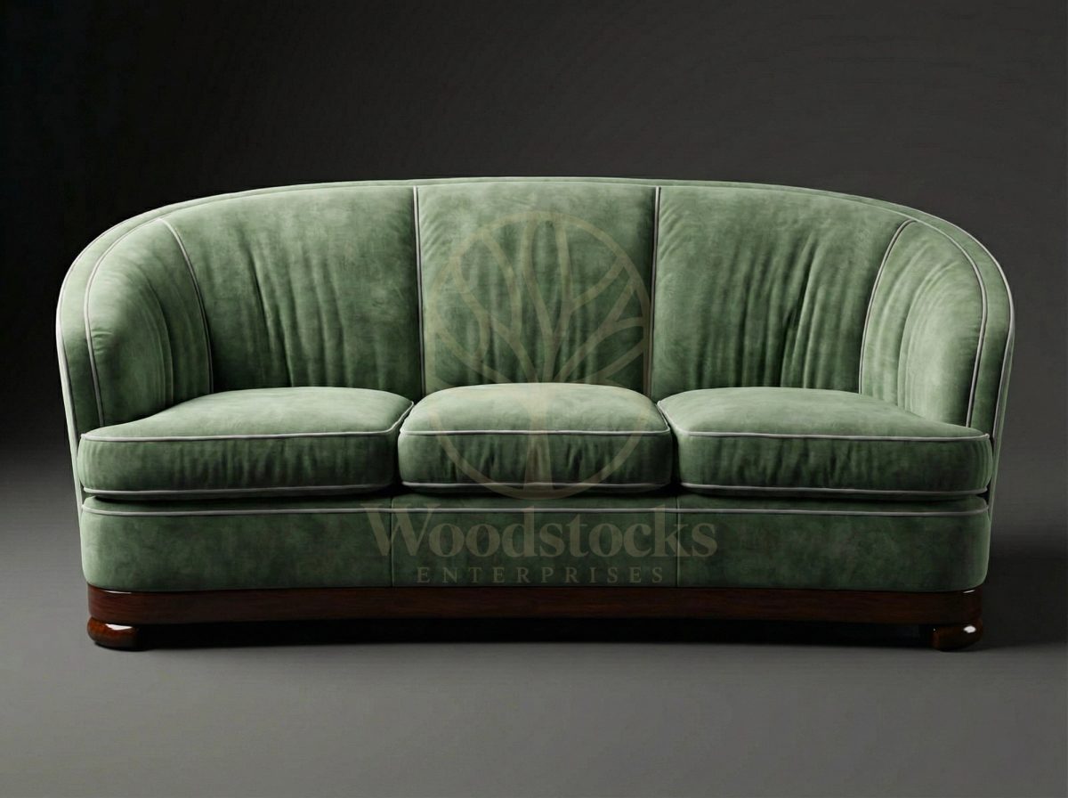 Luxury Teak Bombay Oval Maidan Art Deco Sofa, Saharanpur, view 2