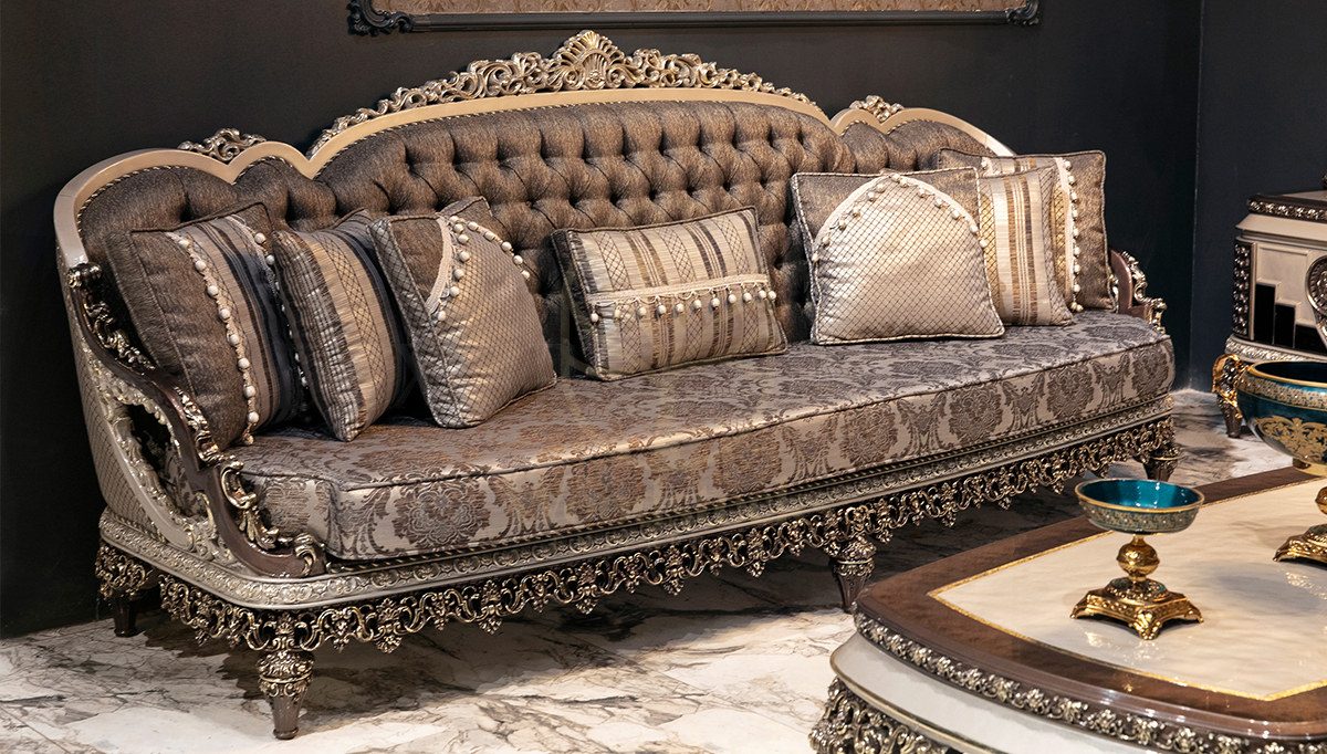 Royal Bolonya Hand Carved Teak Sofa Set, Saharanpur, view 3