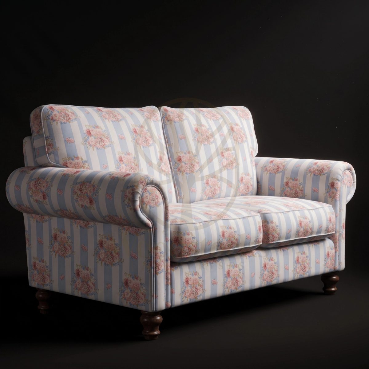 Luxury Teak Berkshire Rose Stripe Settee, Saharanpur, view 2
