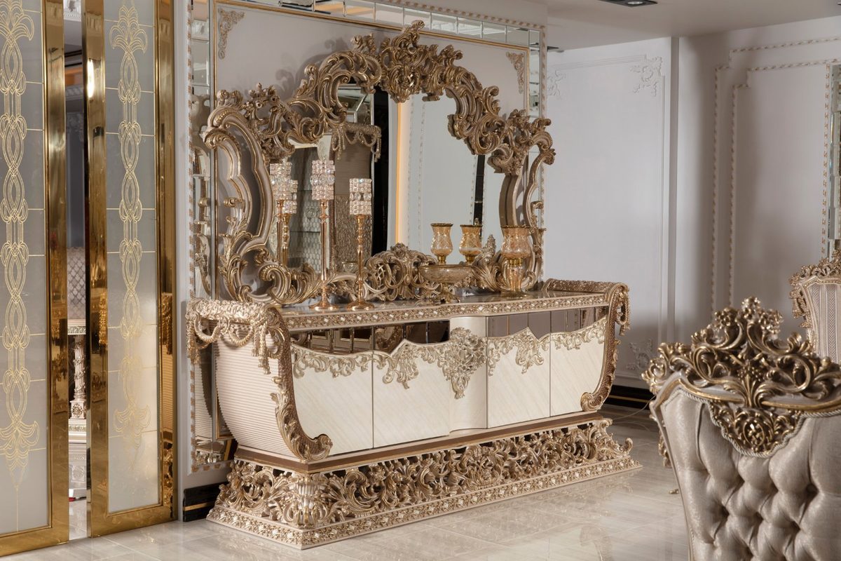 Teak Sovereign Light Brown and Gold Console Table, Console Table