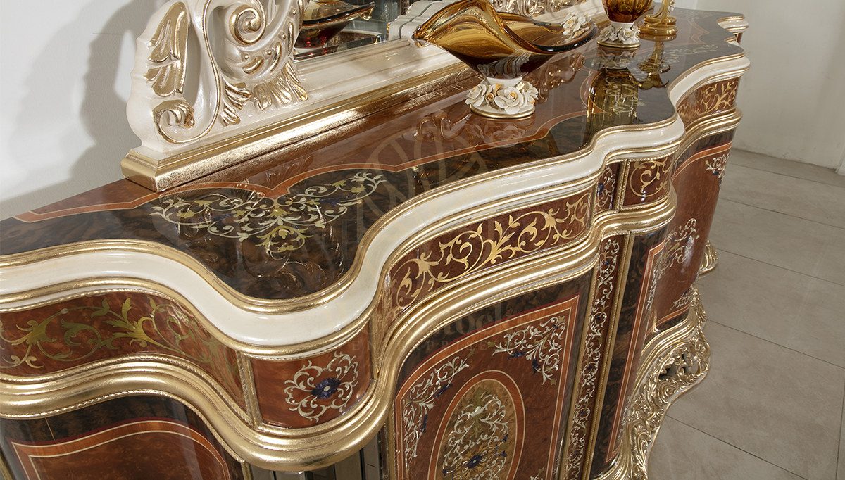Royal Nepal Hand Carved Teak Dining Table Set II, Saharanpur, view 4