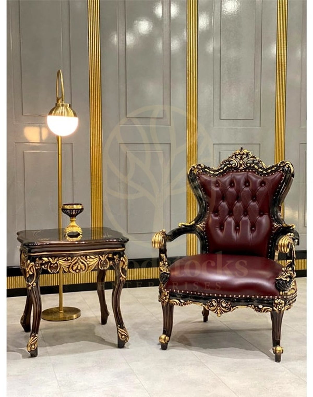 Royal Efsun Hand Carved Teak Office Table, Saharanpur, view 6