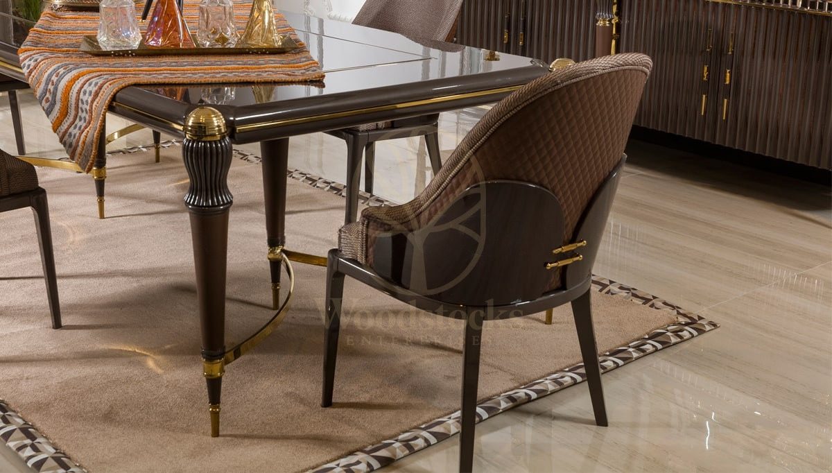 Luxury Estelya Handcrafted Teak Dining Table Set, Saharanpur, view 10