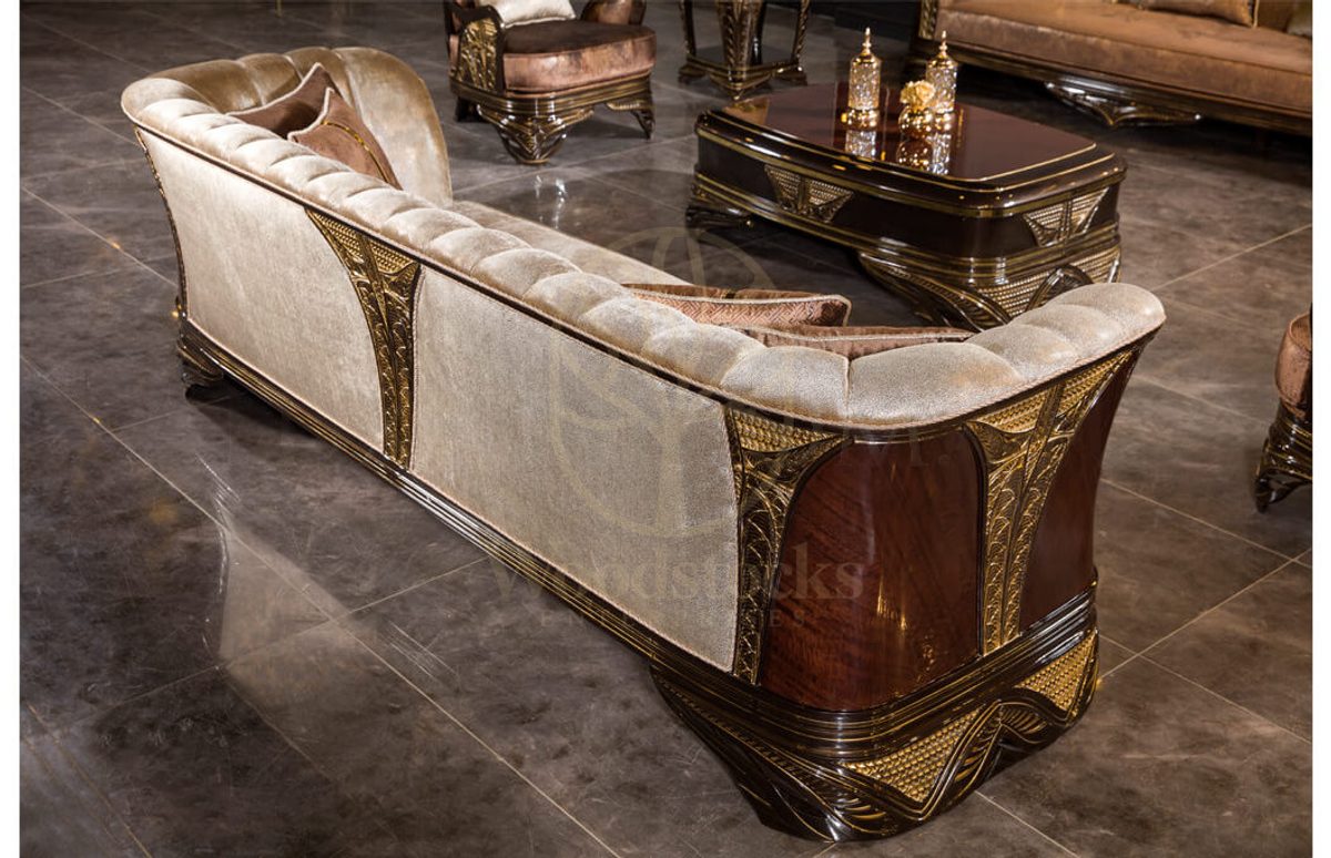 Luxury Viyola Brown Handcrafted Teak Sofa Set, Saharanpur, view 10