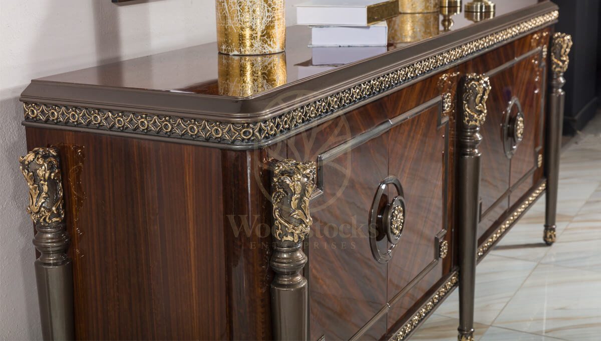 Royal Valdera Hand Carved Teak Dining Table Set, Saharanpur, view 9