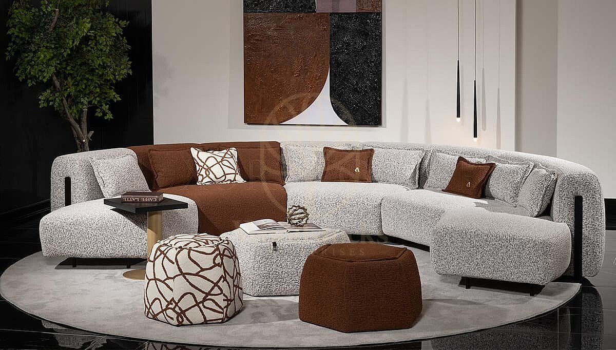 Luxury Cortina Handcrafted Teak L-Shape Sofa, Saharanpur, view 2
